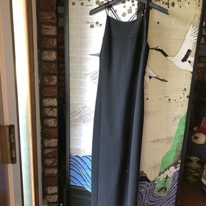 Black high neck dress